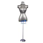 Inflatable Female Torso with MS1 Stand, Silver
